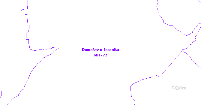 Katastrální mapa Domašov u Jeseníka - přehledová mapa katastrálního území