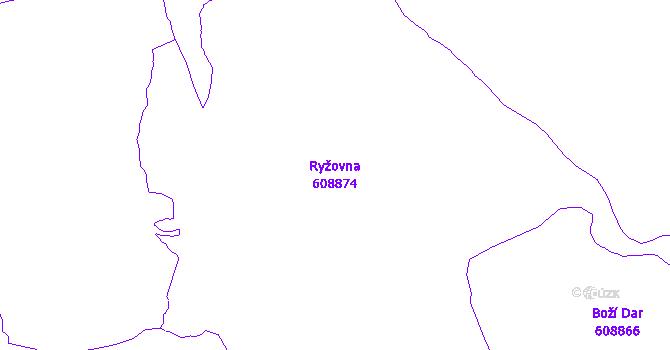 Katastrální mapa Ryžovna