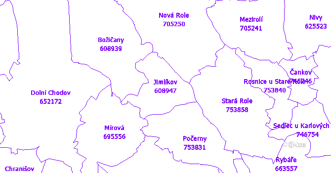 Katastrální mapa Jimlíkov