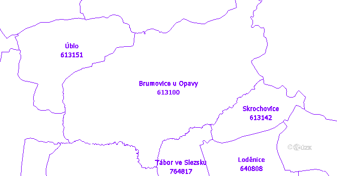 Katastrální mapa Brumovice u Opavy