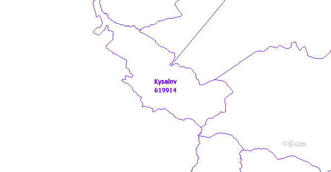 Katastrální mapa Kyselov - přehledová mapa katastrálního území