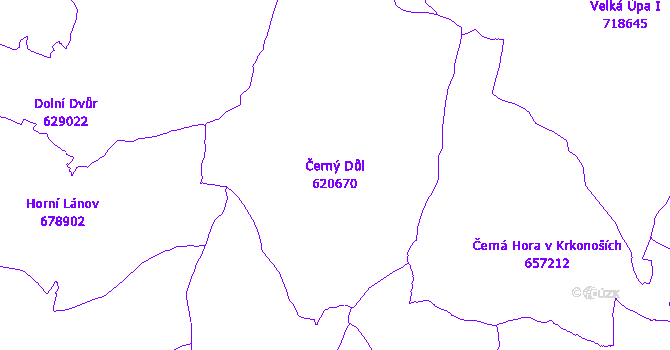 Katastrální mapa Černý Důl - přehledová mapa katastrálního území