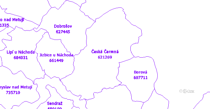 Katastrální mapa Česká Čermná