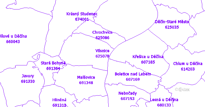 Katastrální mapa Vilsnice