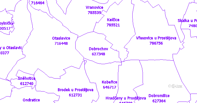Katastrální mapa Dobrochov