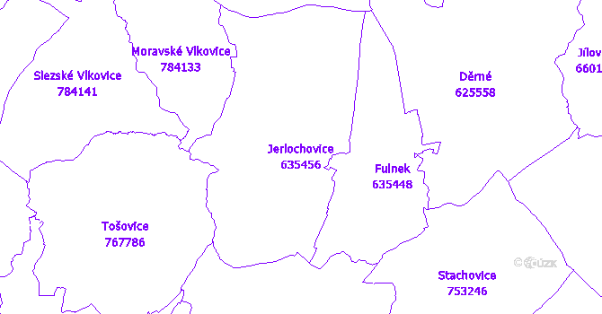 Katastrální mapa Jerlochovice