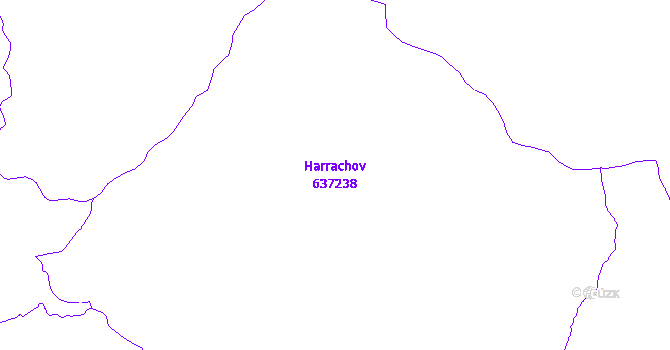 Katastrální mapa Harrachov - přehledová mapa katastrálního území