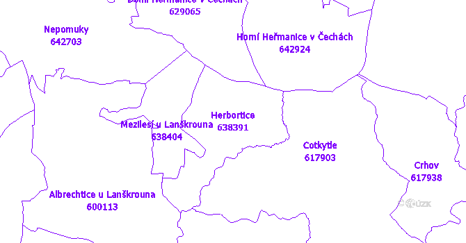 Katastrální mapa Herbortice