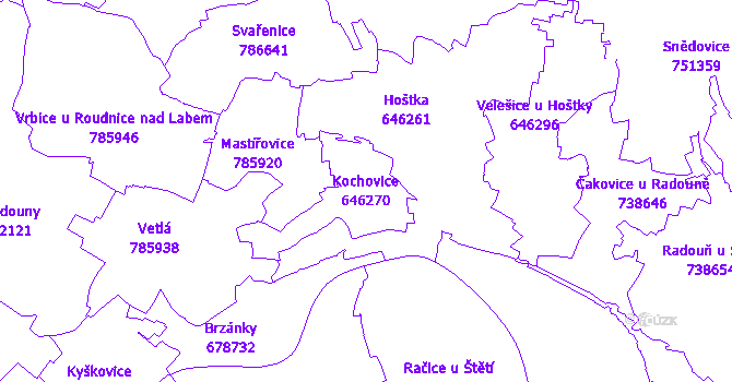 Katastrální mapa Kochovice