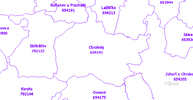 Katastrální mapa Chroboly