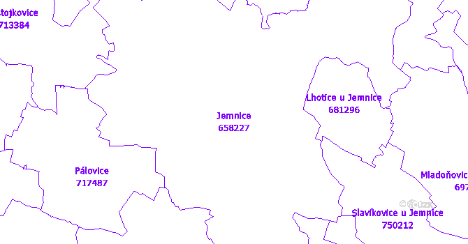 Katastrální mapa Jemnice
