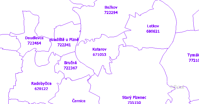 Katastrální mapa Koterov