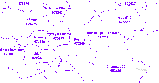 Katastrální mapa Domina