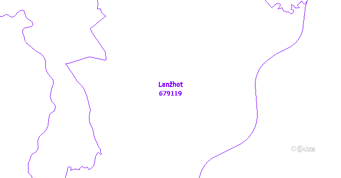Katastrální mapa Lanžhot - přehledová mapa katastrálního území
