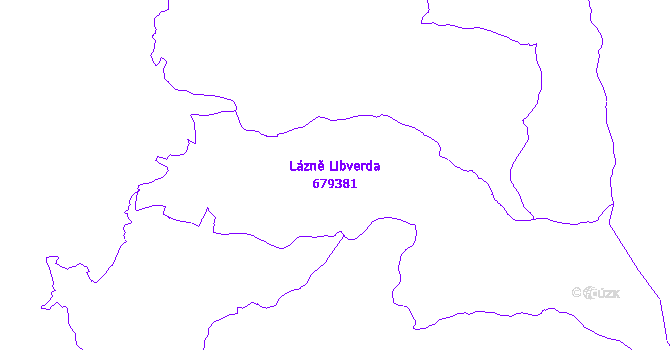 Katastrální mapa Lázně Libverda - přehledová mapa katastrálního území