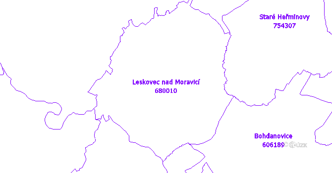 Katastrální mapa Leskovec nad Moravicí
