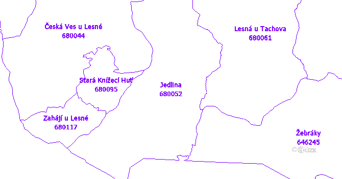 Katastrální mapa Jedlina