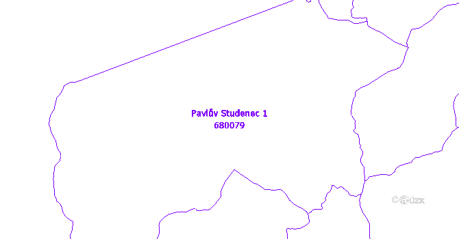 Katastrální mapa Pavlův Studenec 1 - přehledová mapa katastrálního území