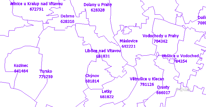 Katastrální mapa Libčice nad Vltavou