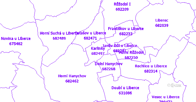 Katastrální mapa Karlinky