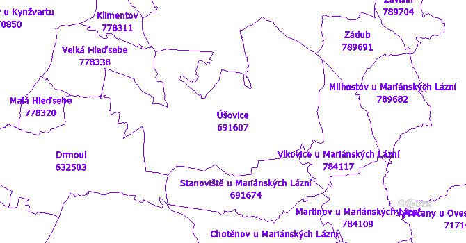 Katastrální mapa Úšovice
