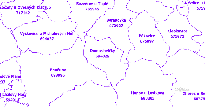 Katastrální mapa Domaslavičky