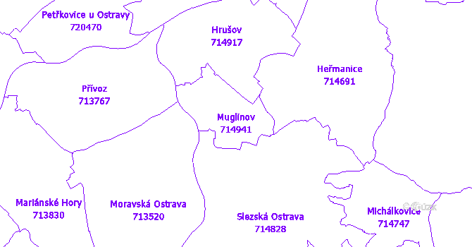 Katastrální mapa Muglinov