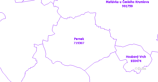 Katastrální mapa Pernek - přehledová mapa katastrálního území