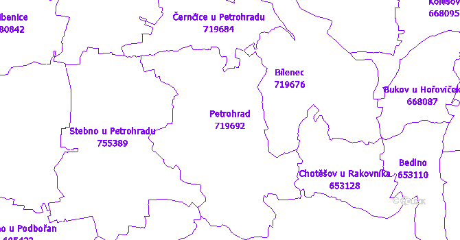 Katastrální mapa Petrohrad