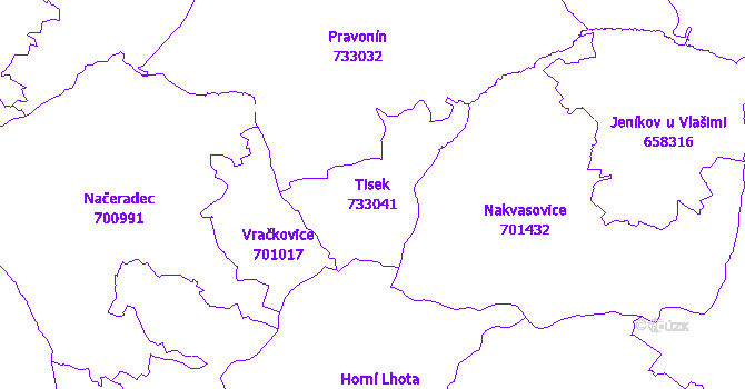 Katastrální mapa Tisek