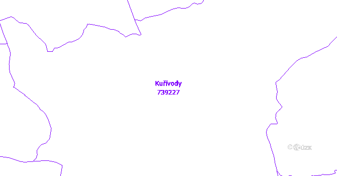 Katastrální mapa Kuřívody - přehledová mapa katastrálního území