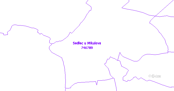 Katastrální mapa Sedlec u Mikulova - přehledová mapa katastrálního území