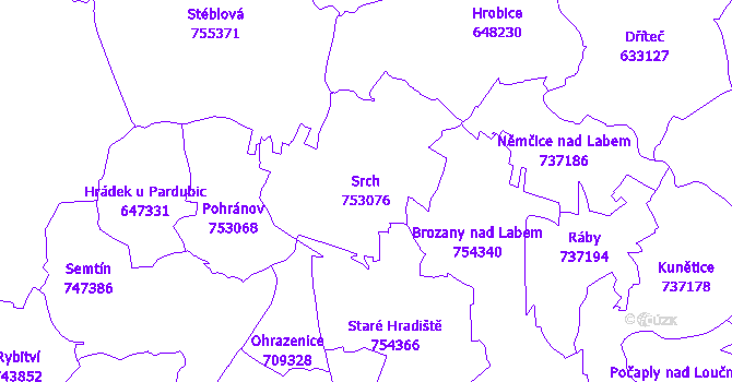 Katastrální mapa Srch
