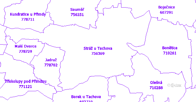 Katastrální mapa Stráž u Tachova