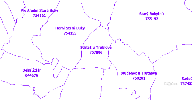 Katastrální mapa Střítež u Trutnova