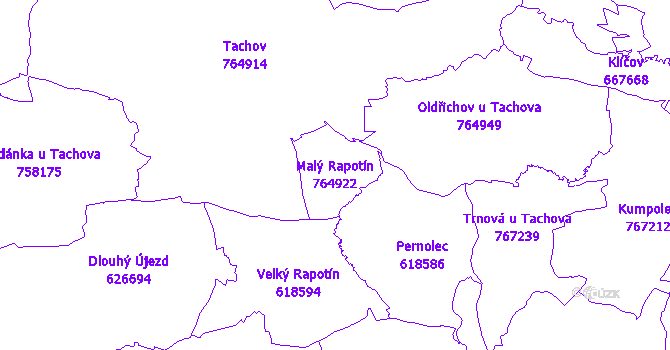 Katastrální mapa Malý Rapotín