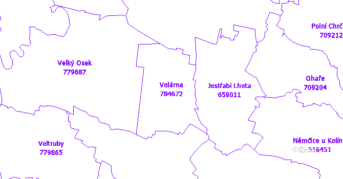 Katastrální mapa Volárna