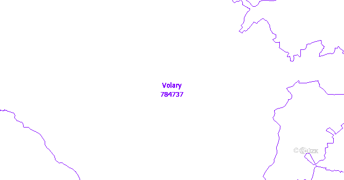 Katastrální mapa Volary - přehledová mapa katastrálního území