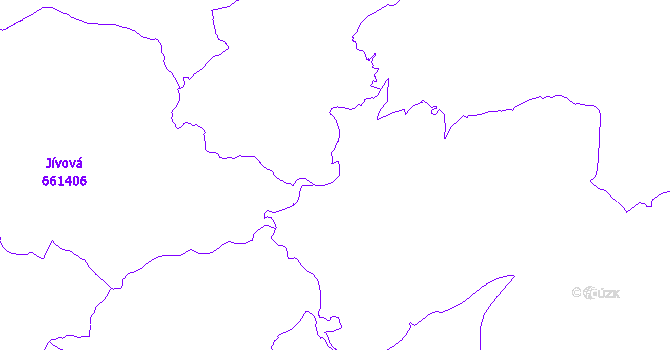 Katastrální mapa Domašov nad Bystřicí I - přehledová mapa katastrálního území