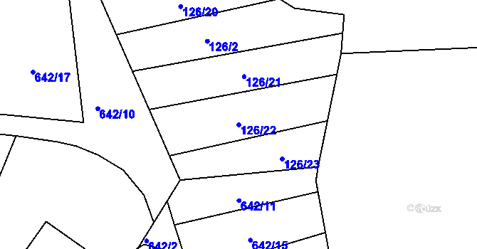 Parcela st. 126/22 v KÚ Abertamy, Katastrální mapa