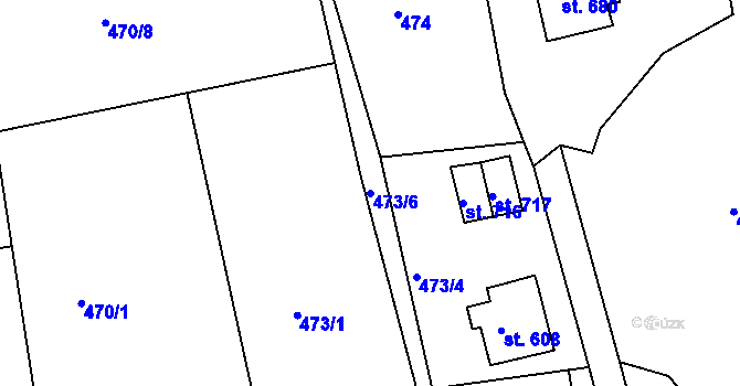 Parcela st. 473/6 v KÚ Abertamy, Katastrální mapa