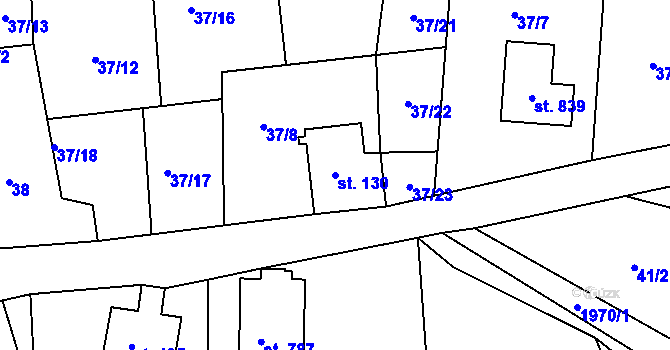 Parcela st. 130 v KÚ Abertamy, Katastrální mapa