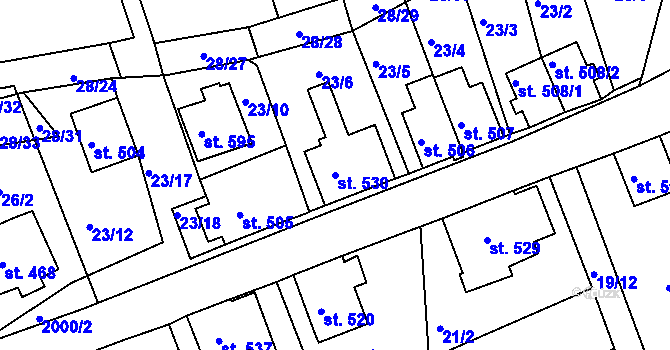 Parcela st. 530 v KÚ Abertamy, Katastrální mapa