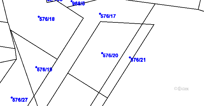 Parcela st. 576/20 v KÚ Abertamy, Katastrální mapa
