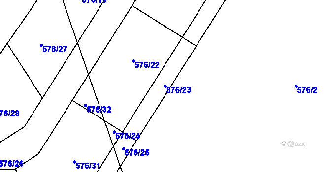 Parcela st. 576/23 v KÚ Abertamy, Katastrální mapa