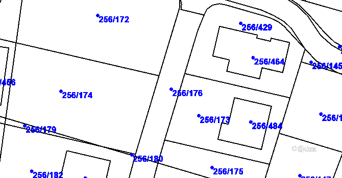 Parcela st. 256/176 v KÚ Adamov u Českých Budějovic, Katastrální mapa
