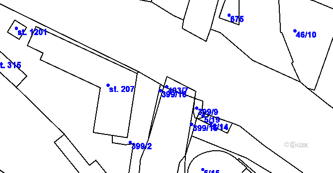 Parcela st. 403/7 v KÚ Adamov, Katastrální mapa