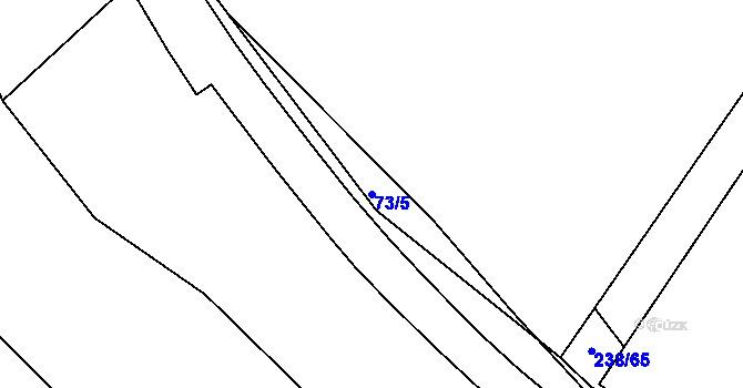 Parcela st. 73/5 v KÚ Adamov, Katastrální mapa