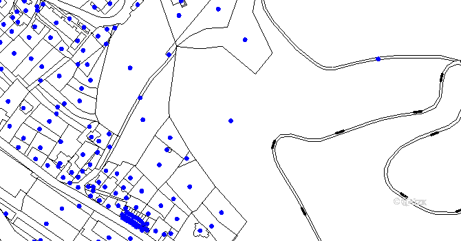 Parcela st. 585/1 v KÚ Adamov, Katastrální mapa