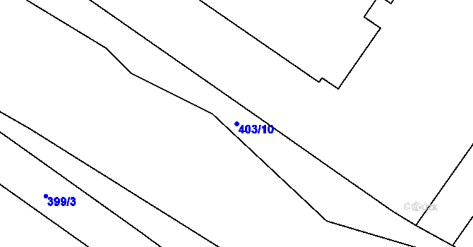 Parcela st. 403/10 v KÚ Adamov, Katastrální mapa